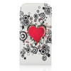 Puzdro Flip Vertical pre Samsung Galaxy S3 /i9300/ vzor srdce červené.