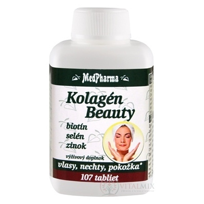 MedPharma Kolagén Beauty – biotín, selén, zinok tbl 107 ks