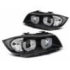LAMPY PRE BMW E90/E91 2005-2008 ČIERNE 3D LED KRÚŽKY