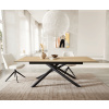 Jedálenský stôl Edge 180-220x100 keramický Laminam® Sabbia krížová