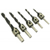 Sada záhlbnikov do dreva s vrtákmi 4,5,6,8,10 mm, upínanie valcová stopka, XL-TOOLS