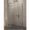 New Trendy Avexa Gunmetal Brushed sprchovací kút 120x90 cm štvorcová grafitová brúsené/priehľadné sklo EXK-3329