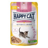Happy Cat Pouch Omáčka Kitten-Junior Hydina 4x85g