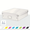 Archivačná krabica LEITZ WOW Click & Store A4 28.1 x 10 x 37 cm, biela (60580001)