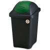 Stefanplast Odpadkový kôš – výkl., 30 l, obdĺž., ČIER/ZE, veko PH