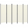 vidaXL Paraván s 5 panelmi, krémovo biely 250x180 cm [320723]