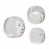 HOME ELEMENTS Jedálenský porcelánový servis Pruhy a bodky 18 ks