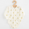 Dojčenské celorozopínacie body s dlhým rukávom z organickej bavlny New Baby Olivy - 56 (0-3m)