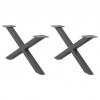 zahrada-XL Nohy konferenčného stolíka v tvare X, 2 ks, antracitové, 70 x (30-31) cm, oceľ 4012886