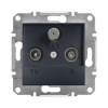 Anténna zásuvka Schneider Electric EPH3500171 Asfora TV-R-SAT koncová antracit