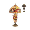 PREZENT TIFFANY 1706 stolná vitrážová lampa 2xE27/60W 1xE14/7W