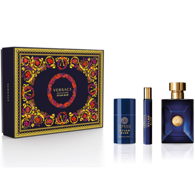 Versace Pour Homme Dylan Blue SET: Toaletná voda 100ml + Toaletná voda 10ml + Deostick 75ml pre mužov