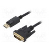 Cable DisplayPort plug,DVI-D (24+1) plug PVC 1m black