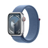 APPLE WATCH SERIES 9 GPS + CELLULAR 41MM SILVER ALUMINIUM CASE WITH WINTER BLUE SPORT LOOP,MRHX3QC/A