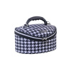 Malý cestovný kozmetický kufrík houndstooth 23x14x14cm Inter-Vion 415062 čierna