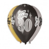 Balóniky metalické 30 rokov , Happy Birthday - narodeniny - mix farieb - 30 cm (5 ks)