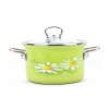 BELIS Hrniec smaltovaný s pokrievkou Daisy 18 cm 2,8 l