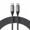 Satechi ST-TCC2MM USB-C to USB-C 100 W Braided Charging, 2m, šedý