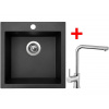 Set Sinks Viva 455 Metalblack + Elka
