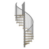 Minka STAIRS Kombinované točité schodisko Spiral Effect dub/sivá pr. 160 cm