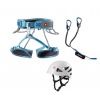 Ferrata set Ocún Twist Tech Eco Captor Pro Swivel Shard set grey/blue L-XL