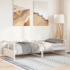 zahrada-XL Denná posteľ s matracom biela 90x200 cm masívna borovica 854962