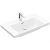 Villeroy & Boch Subway 3.0 - Umývadlo, 80x47 cm, s prepadom, otvor na batériu, CeramicPlus, alpská biela 4A7080R1