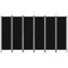 vidaXL 6-panelový paraván čierny 300x180 cm
