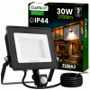 LED reflektor ZUNA2 30W 2700lm 4000K IP44 Black Senzor pohybu LUMILED