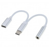 PremiumCord Prevodník USB-C na audio jack 3,5 mm samica + konektor USB typu C na nabíjanie ku31zvuk02