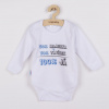 NEW BABY Body s potlačou New Baby 50% Mamička + 50% Otecko 100% JA modré - darčekové balenie Veľ. 80
