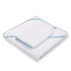 Detská froté osuška s kapuckou New Baby BASIC 80x80 bielo-modrá