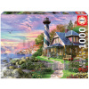 Educa puzzle Lighthouse at Rock Bay 1000 dielov a fix lepidlo 17740