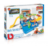 Bburago - STREET FIRE, Garáž s autoservisom + autíčko, 1:43