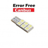 LED auto žiarovka T10 6 x SMD 5050 CANBUS studená biela