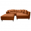 MID.YOU ROHOVÁ SEDACIA SÚPRAVA, textil, hrdzavá - Online Only obývacie izby - 001628000340