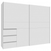 Carryhome SKRIŇA S POS. DVER. – HOR.VED, biela, 250/200/61 cm - Online Only zostavy - 000687045706