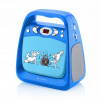 BOOMBOX KARAOKE BLUETOOTH REPRODUKTOR USB MP3 MIKROFÓN CD PREHRÁVAČ MODRÝ