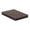 G21 TPRDRKW400K 63910412 - Terasová doska G21 2,5 x 14,8 x 400 cm, Dark Wood s okrúhlymi výrezmi, WPC, 60 % z drevitých vlákien