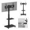 Ergo Office Ergo-Office TV stojan/vozík, max. nosnosť 50kg / 5kg polica, max. VESA 600x400, vstavaný predlžovací kábel, čierny, ER-304 B