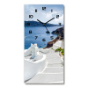 Nástenné hodiny tiché Santorini Grécko 30x60 cm