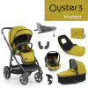 Oyster-BabyStyle OYSTER 3 - Babystyle kombinovaný kočík 8v1 Varianta: MUSTARD (CITY GREY rám)