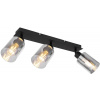 Globo Lighting Hadera stropné svietidlo 3x15 W čierna-dymová 15465-3