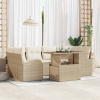 zahrada-XL Súprava záhradných pohoviek s vankúšom 7 pcs Béžová Poly ratan 3348577