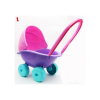 DOHÁNY 5013 Detský hlboký kočík pre bábiku - s ružovou strechou