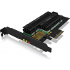 Icy Box PCIe extension card for 2x M.2 SSDs, heat sinks IB-PCI215M2-HSL