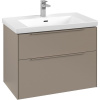 VILLEROY & BOCH Subway 3.0 závesná skrinka pod umývadlo, 2 zásuvky, s LED osvetlením, 772 x 478 x 429 mm, Taupe, C574L2VM