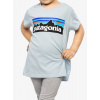 Dievčenské tričko Patagonia Regenerative Organic Certified Cotton P-6 Logo T-Shirt - steam blue