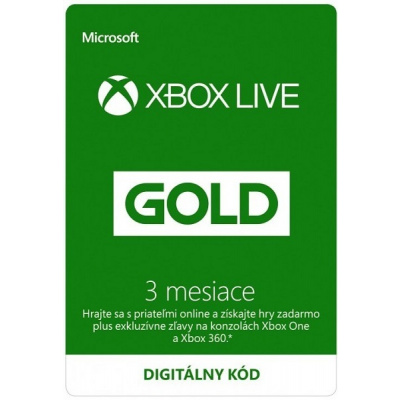 Microsoft Xbox Live Gold členstvo 3 mesiace (digitálny kód)