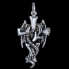 Silver.ag Prívesok strieborný, kríž s drakom P0751